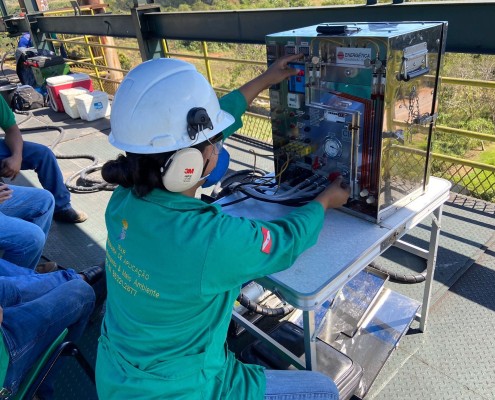 Operando Coletor Isocinético de Poluentes Atmoféricos.